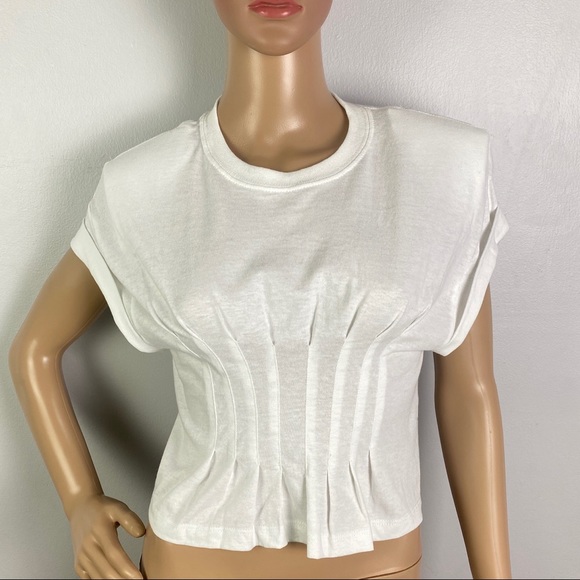 NEW SR+ RONNY KOBO WHITE FITTED T-SHIRT - Picture 2 of 8